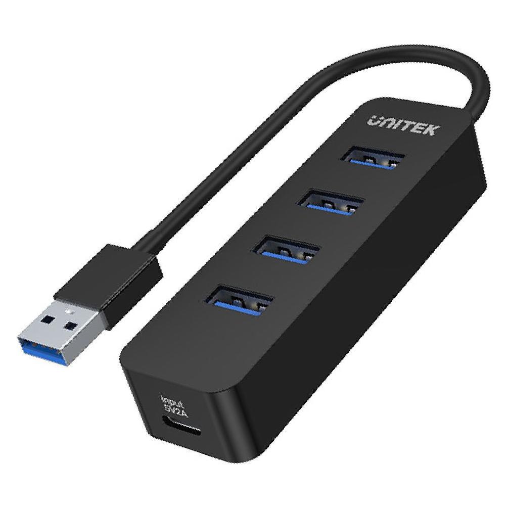 Unitek hub usb-a 4 x usb-a 3.1, aktiv, 10 w, h1117a (USB-A, 4 Ports) (H1117A)