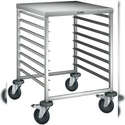 B.PRO RWRA 851, Regalwagen aus rostfreiem Edelstahl mit stahlverzinkten Rollen, fahrbar