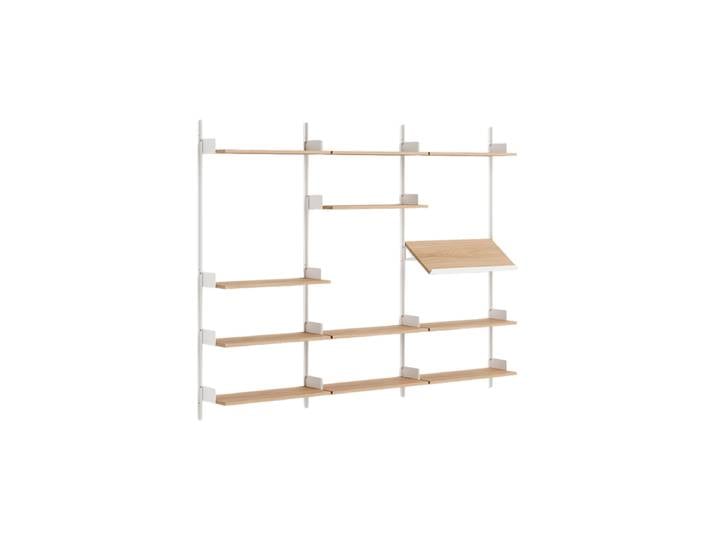 Modulers Design Wandregal „New Works Display“ Eiche / Weiss