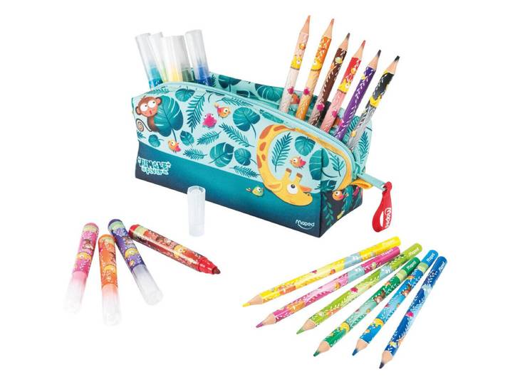 Maped Jungle Fever Trousse 12 Feutres + 12 Crayons