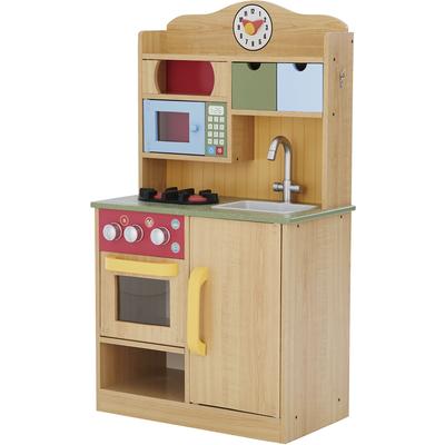 Spielküche TEAMSON™ KIDS "Little Chef Florence Classic", bunt, Spielküchen, KinderB:30cm H:90cm T:30cm, Kunststoff, MDF, mit drehbaren Bedienknöpfen mit Klickgeräusch, B:30cm H:90cm T:30cm