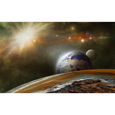 Fototapete PAPERMOON "Planeten", bunt, B:4,5m L:2,8m, Vlies, Tapeten