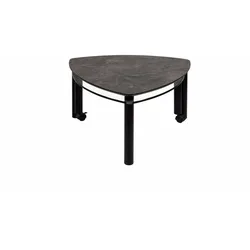 COUCHTISCH mit ausdrehbarer Ablage Clarie 80x43x80 HPL Schwarz