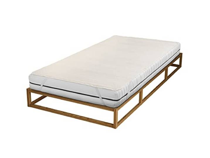 biberna Sleep & Protect 0808301 Matratzenauflage Molton mit Sanfor Ausrüstung, atmungsaktiv, hohe Feuchtigkeitsaufnahme 1x 200x200 cm natur