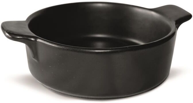 Mps Tegame Tondo 13 x 3,9 cm Stoneware Nero Opaco