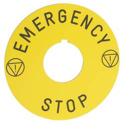 Schneider Electric 9001KN9330 Bezeichnungsschild für NOT-AUS (Ø) 60 mm EMERGENCY STOP 1 St. Piece
