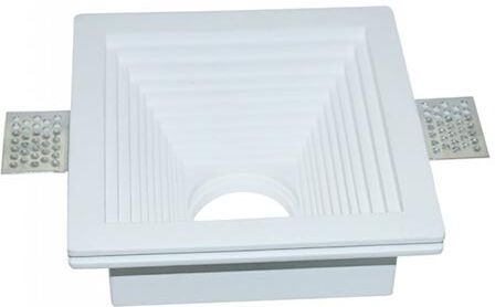V-Tac Vt-867sq Portafaretto Incasso Scomparsa Quadrato Gesso Gu10/gu5.3 - Sku 3151