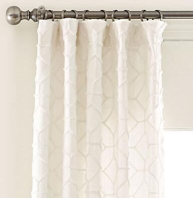 "Inman Textured Trellis Panel - White, 50""W x 96""L - Ballard Designs"