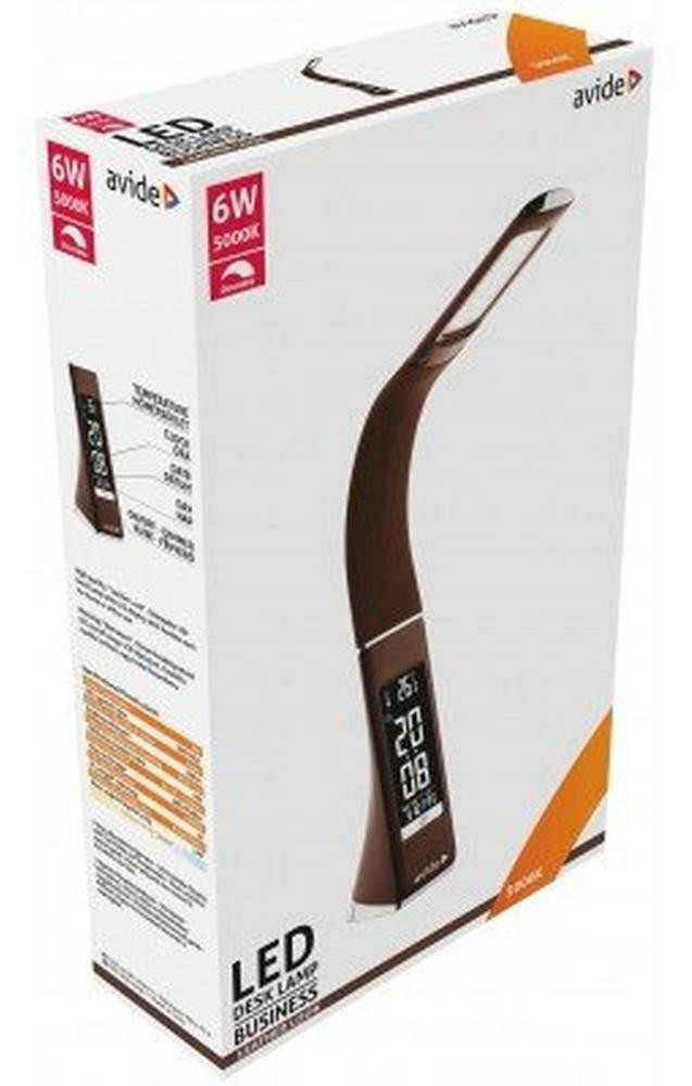 Avide LED Business Kalender Tafellamp, Bruin, 6W