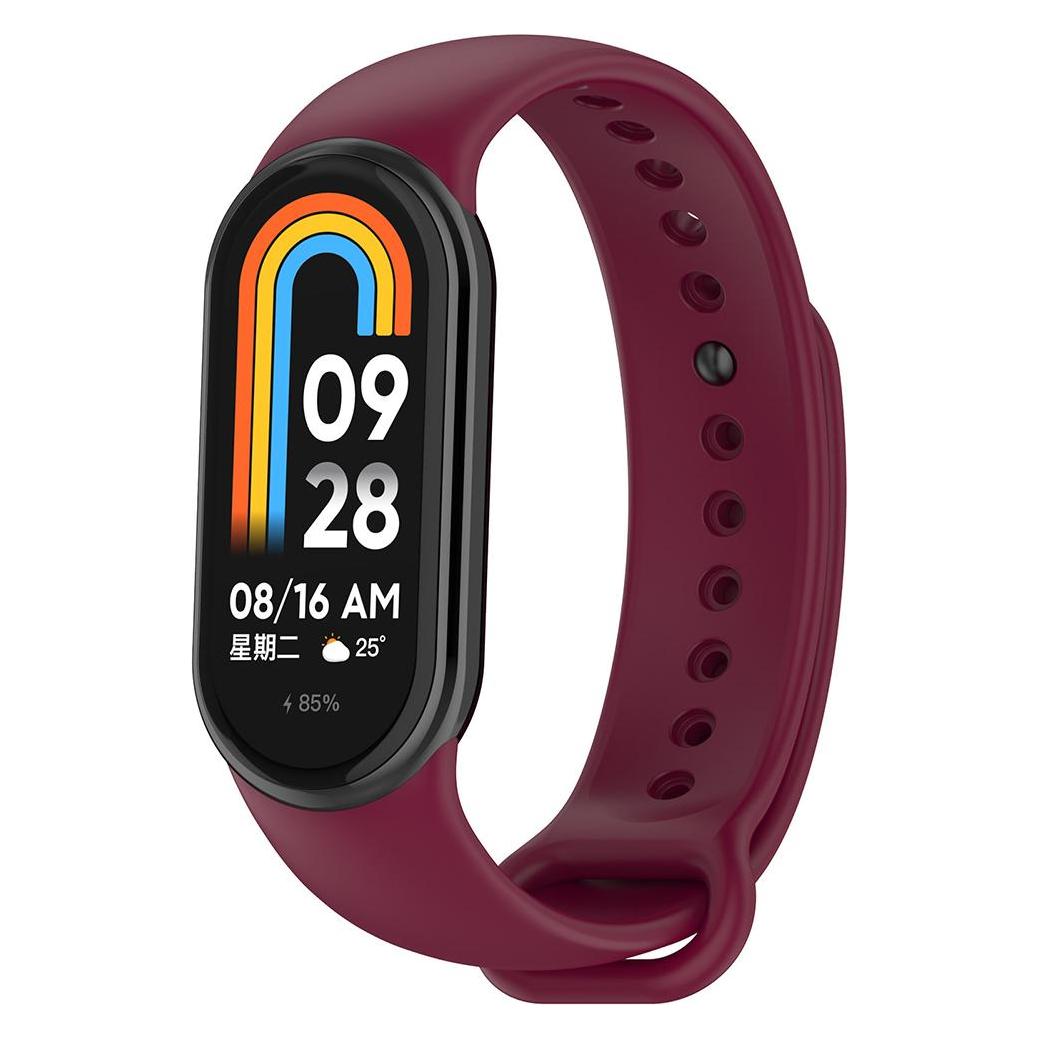 Techsuit - Watchband (W014) - Xiaomi Mi Band 8 / 8 NFC / 9 / 9 NFC - Wine Red (Silicone) (56343475)