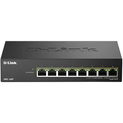 D-Link 8 ports 2.5G/MultiGig PoE Unmanaged Switch Metal (8 Ports), Netzwerk Switch, Schwarz