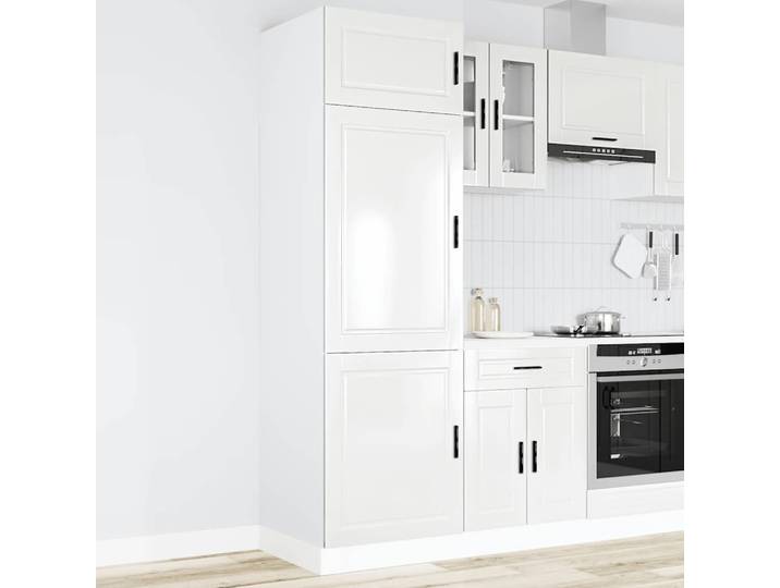 vidaXL Küchenschrank Porto Hochglanz-Weiß Holzwerkstoff