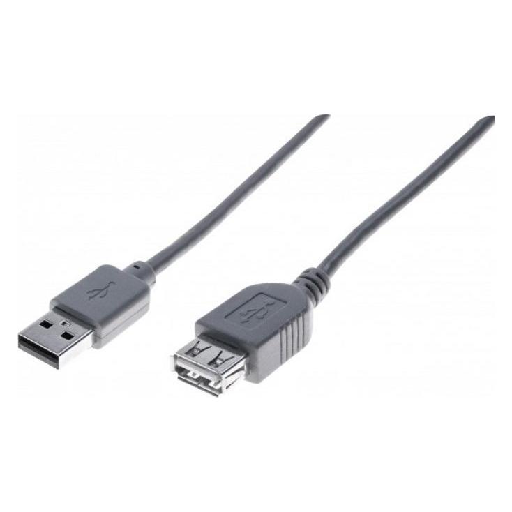 Exertis Connect USB 2.0 Verlängerungskabel, USB St. A / USB Bu. A, 3.0 m USB-Kabel für Standardanwendungen (3 m, USB 2.0) (532414)