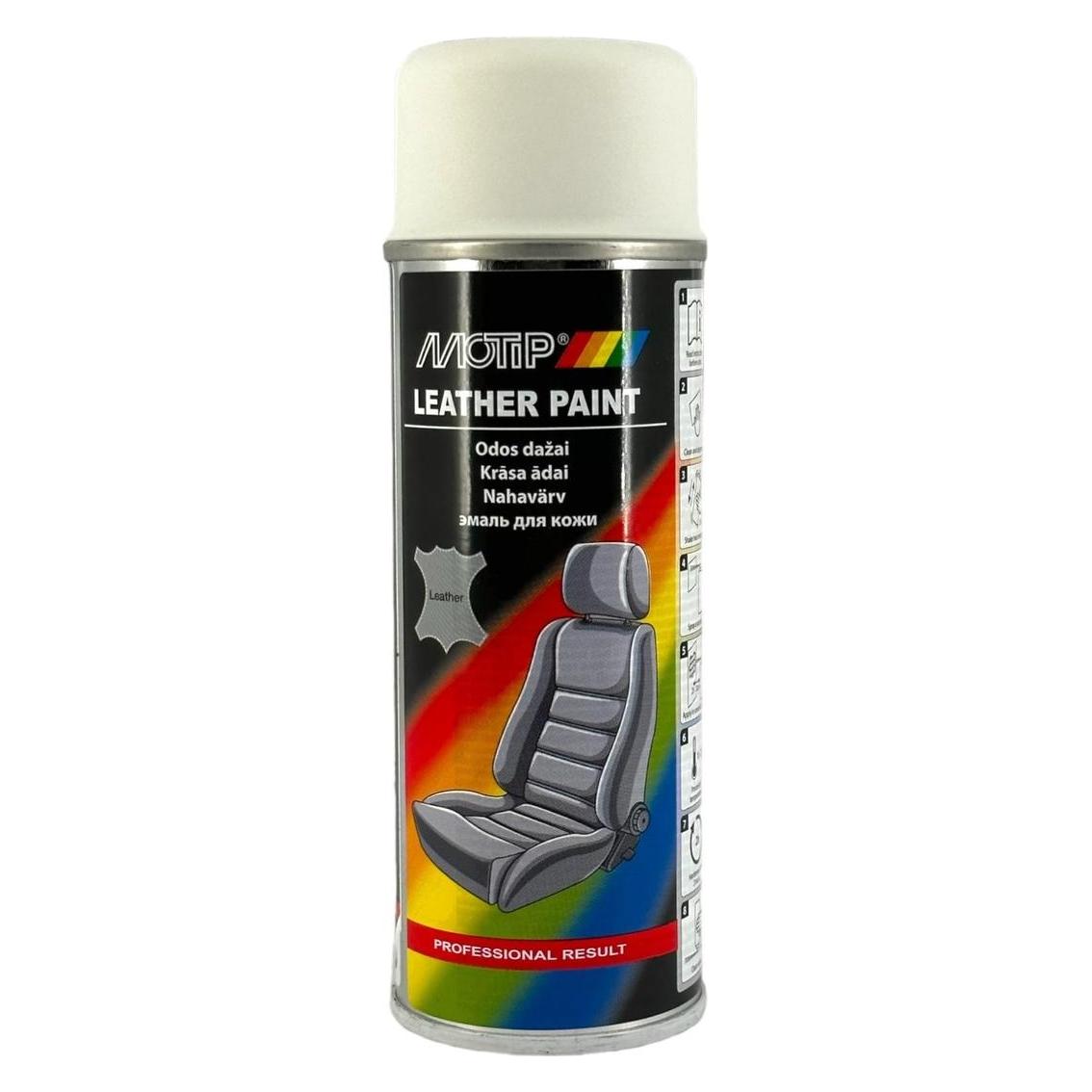 Motip laeder og vinyl maling RAL9010 200ml (04235)
