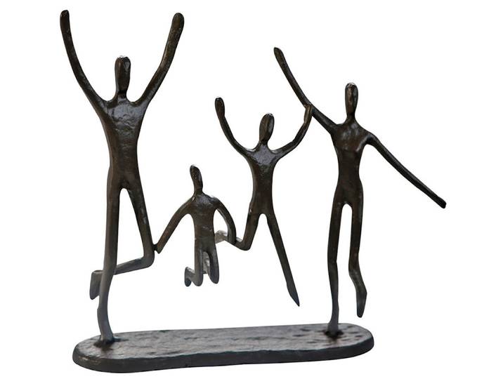Dekofigur CASABLANCA BY GILDE Skulptur Jumping braun H. 20 cm , braun, B:22cm H:20cm T:6cm, Eisen, Dekofiguren, Dekofigur