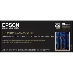 Epson, Plotterpapier, Premium Canvas Satin 17 Zoll x 12.2 m (1220 cm, 43.20 cm)
