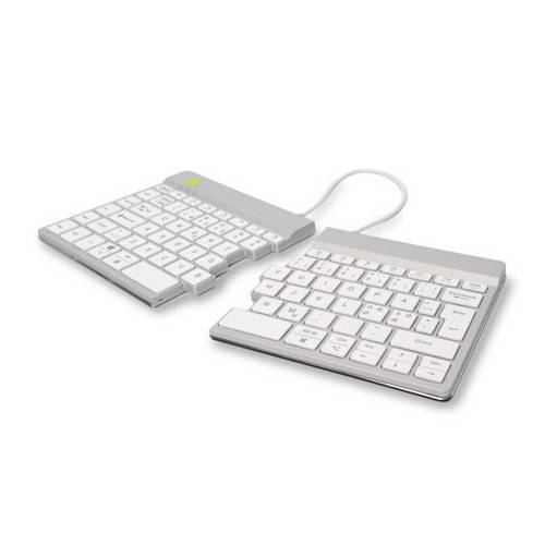 R-GO Tools Split Break Bluetooth Tastatur Deutsch, QWERTZ Weiß Ergonomisch