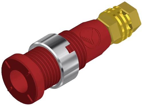 Hirschmann Test & Measurement MSEB 2600G M3 Au Sicherheits-Laborbuchse Buchse, Einbau vertikal Stift-Ø: 2mm Rot