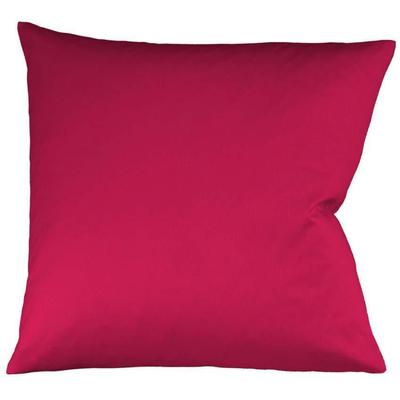 Kissenbezug FLEURESSE "Colours Mako Satin, 100% Baumwolle, mit Reißverschluss", rot (kirsche), B:40cm L:40cm, Mako-Satin, Mako-Satin, Kissenbezüge, Kissenbezug, Mako Satin, glänzend, glatt, Premium Qualität
