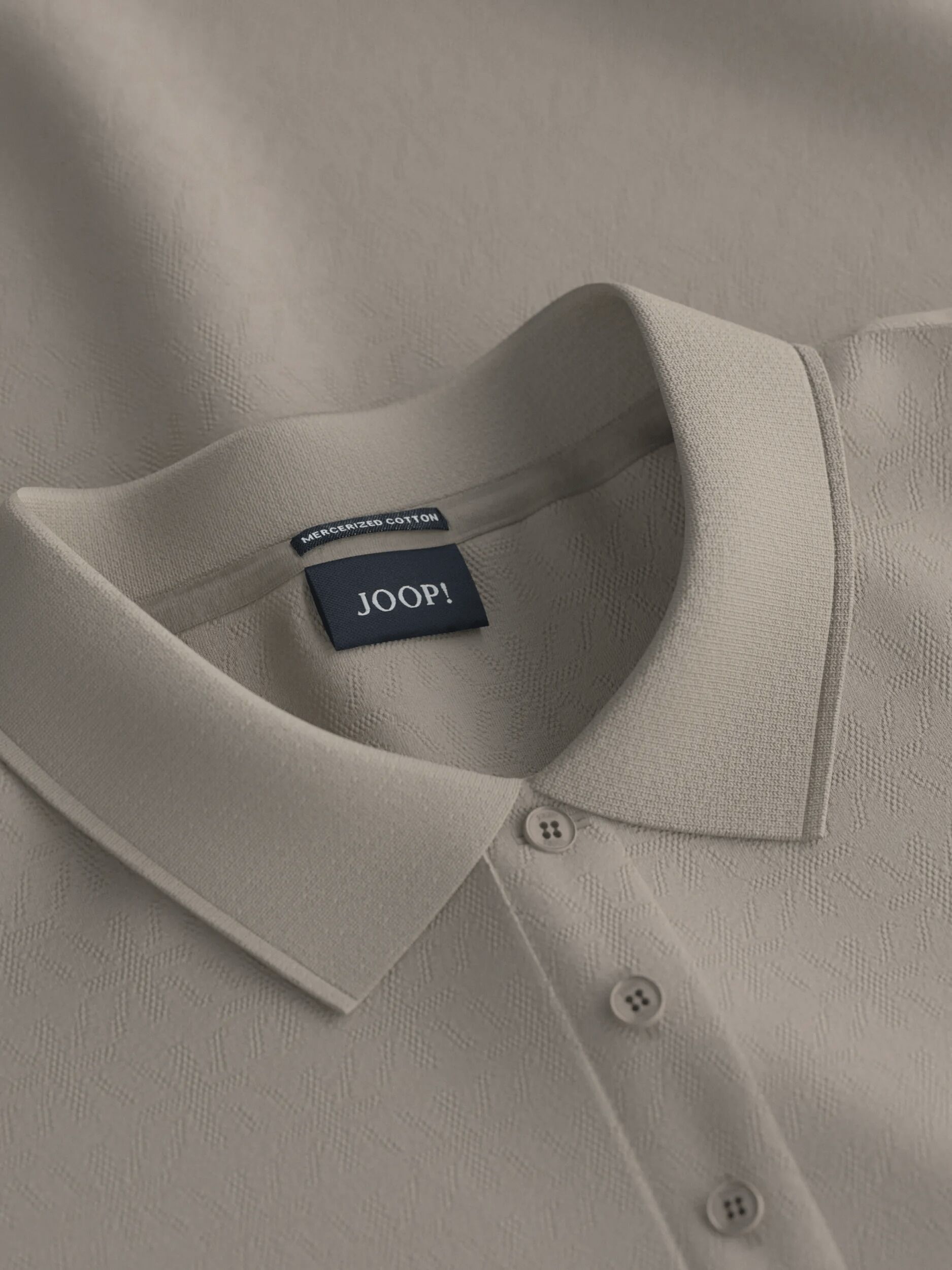 Joop! Poloshirt JOOP "Roberto", Herren, Gr. S, beige, Jersey, Obermaterial: 100% Baumwolle, clean, unifarben, normal normal, Shirts Poloshirt, mit feiner Struktur beige S