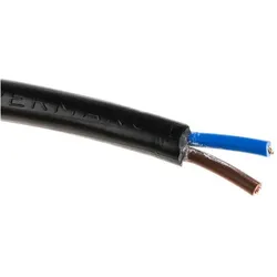 RS PRO Netzkabel H-05VV-F 2x0,75mm2 schwarz (100 m), Stromkabel, Schwarz