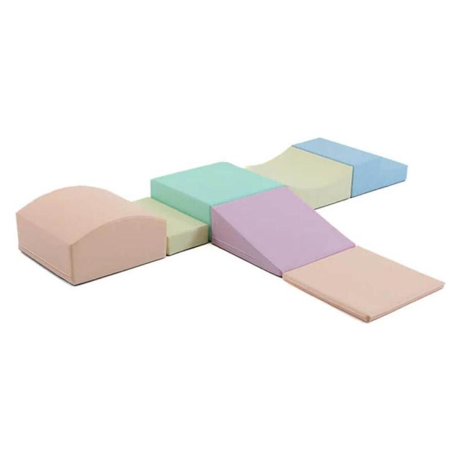 Iglu SET 7(S) Little Crawler - Helles Pastell - Bunte Schaumstoff-Klettermodule/Bausteine für Kinder (52316711)