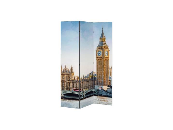SPACEREBELS Paravent TIMELESS LONDON ELEGANCE (1 St), Raumteiler mit 3 Paneelen, einseitig bedruckt, 114 x 168 cm