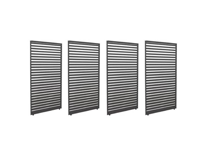 Mendler 4er-Set Aluminium Paneele für Pergola HWC-L46 204x369cm - anthrazit
