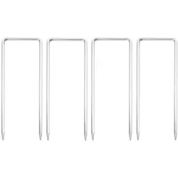 Mendler 4er-Set Fixiernagel für Absperrgitter HWC-B34, Erdnagel Hering Erdspieß für Scherengitter Zaun Schutzgitter