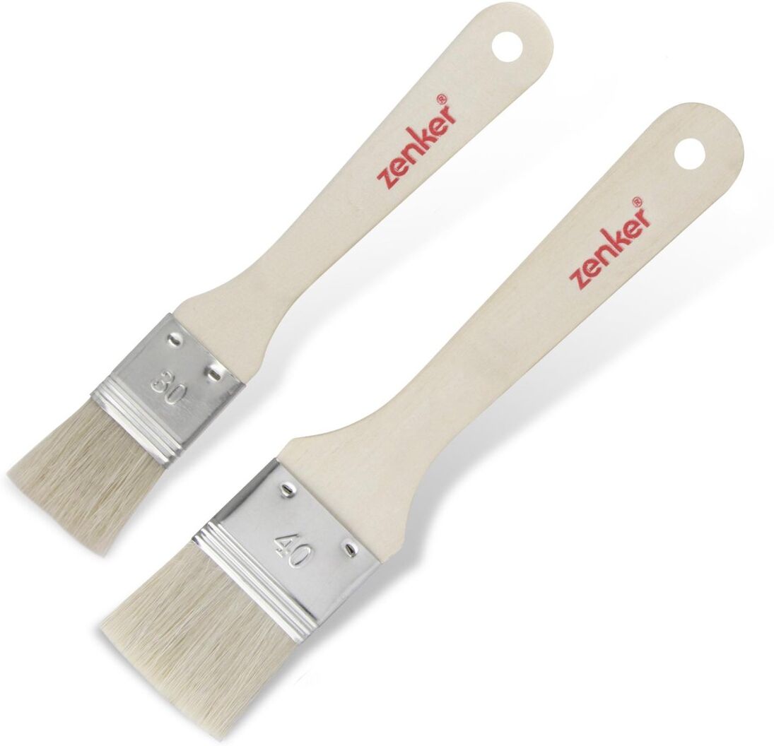 Zenker Backpinsel-Set, 2-teilig, Pappelholz