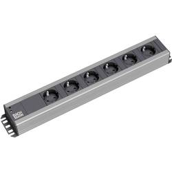 Bachmann 300000 Steckdosenleiste 19 Zoll 6fach Schwarz, Anthrazit Schutzkontakt 1 St.