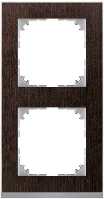 Merten Cadre décoratif 2-fach Wenge/aluminium MEG4020-3671 (MEG4020-3671)