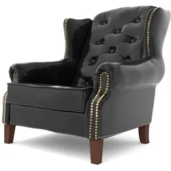 CHESTERFIELD-SESSEL Lento Rotbraun vegan Leder