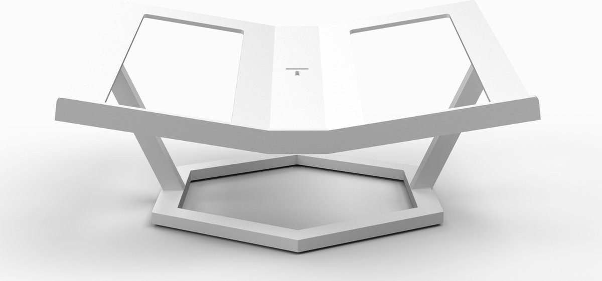 King's Crown Boekenstandaard wit - Metalen minimalistische boekensteun