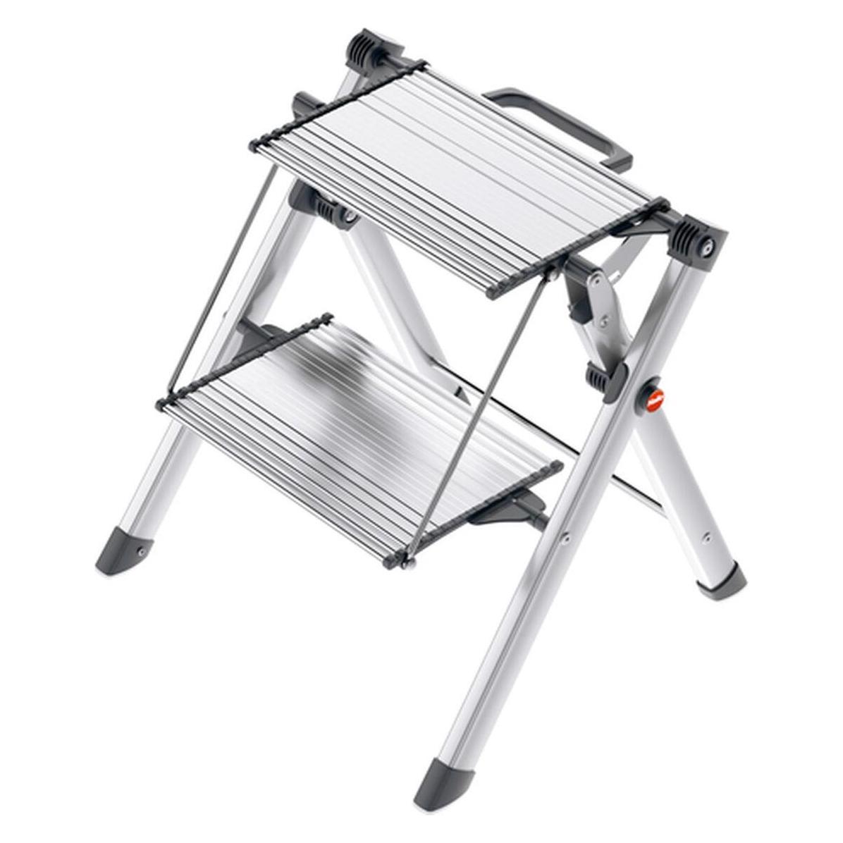 Hailo D60 StandardLine, Aluminium-Trittleiter, 2x3 Stufen (Trittleiter, 68 cm) (4443-701)