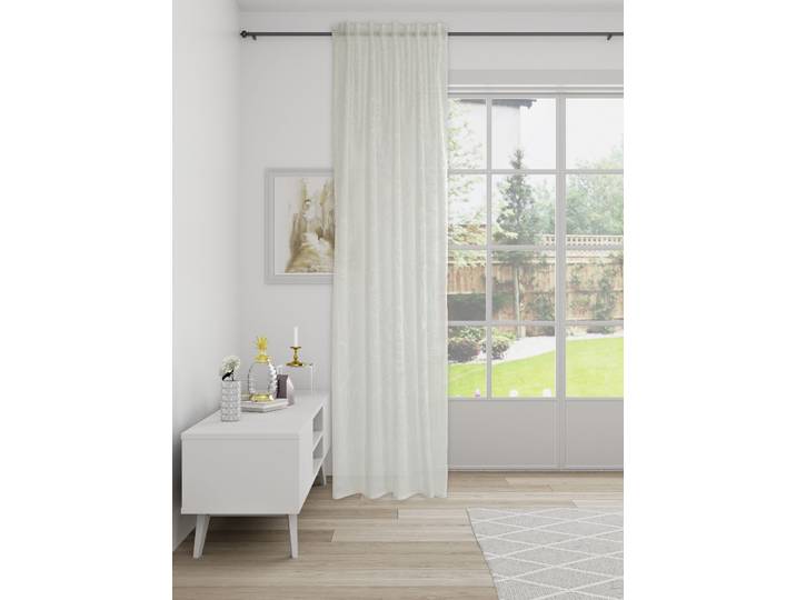 Vorhang HOMING Folla Gr. 1, weiss (weiß), B:140cm H:245cm, Polyester, Gardinen, Vorhang, Vorhang Folla