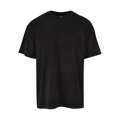 T-Shirt URBAN CLASSICS "Urban Classics Herren Oversized Towel Tee", Herren, Gr. M, schwarz, 100% Baumwolle, unifarben, oversize, Rundhals, Shirts T-Shirt