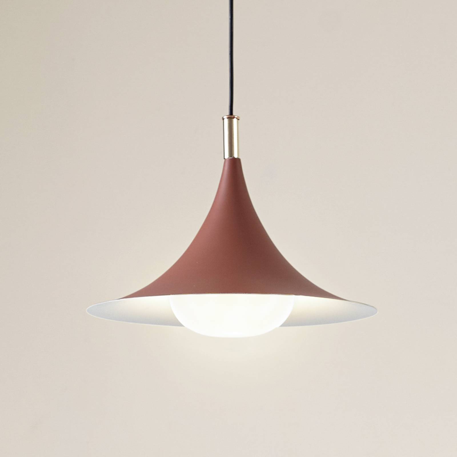 Hängelampe Jarl Lindby, dimmbar, braun / rost, für Wohn- / Esszimmer, Metall, Modern, Pendelleuchte