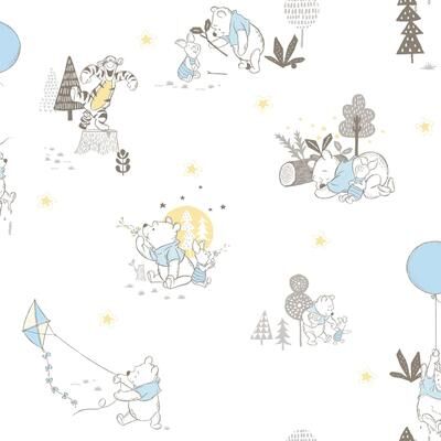 York Wallcoverings Disney Winnie the Pooh Playmates Yellow Wallpaper