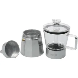 La Cafetière Espresso Maker, Espressokocher, Silber, Transparent