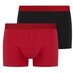 Bruno Banani 2P Flowing Shorts Rot Baumwolle Medium Herren