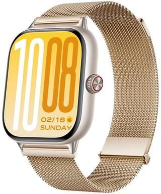 United For Vivo Watch GT 2 IQOO Watch GT 2 Two Section Dual Magnetic Milanese Stainless Steel Watch Band light Gold