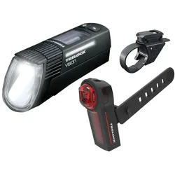 LED-Akku-LeuchtenSet VectorSignal Vision LS 760/ 740 schwarz mit Halter