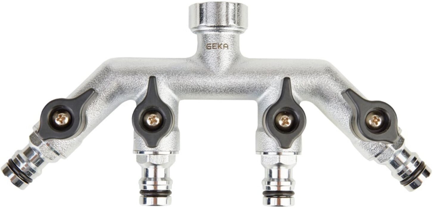 GEKA Vierwegeventil IG G 3/4" MS Cr Karte plus Stecksystem (46.0433.8)