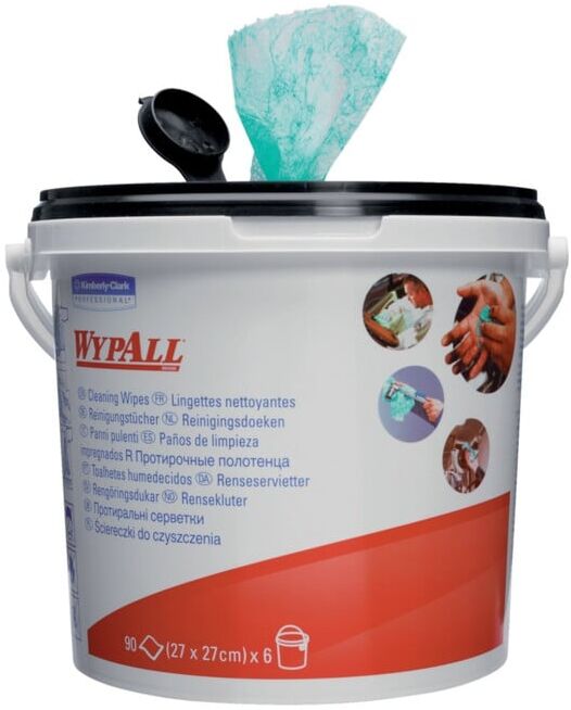 WYPALL Lingettes de nettoyage 27x27 cm, seau de 90 lingettes (7775)