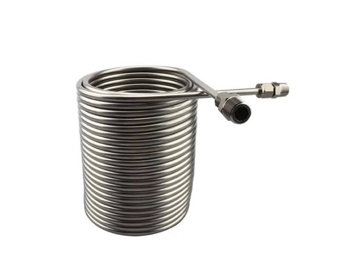 Plattenwärmetauscher, Edelstahl-Wärmetauscherspule, Tauchwürzekühler, 1/2-Zoll- Und 3/8-Zoll-Anschluss Spiralrohrspule, Bier-/Weinkühler For Selbstgebrautes Bier