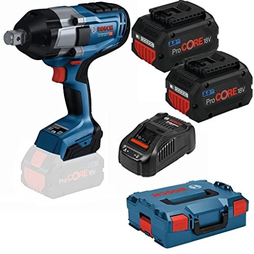 Bosch Professional BITURBO accuslagmoeraanzetter GDS 18V-1050 H met 2x ProCORE18V 8.0Ah accu en snellader GAL 1880 CV in L-BOXX 136