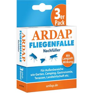 ARDAP Fliegenfallen-Nachfüller, für außen, wirkt mehrere Monate, 3 Stück