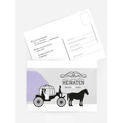 Antwortkarten Hochzeit selbst gestalten mit Spruch und Fotos im Onlinedesigner bei Meine-Kartenmanufaktur.de