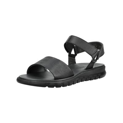 Riemchensandale PAUL GREEN "Paul Green Sandalen Leder", Damen, Gr. 39, schwarz, Leder, Schuhe Riemchensandale